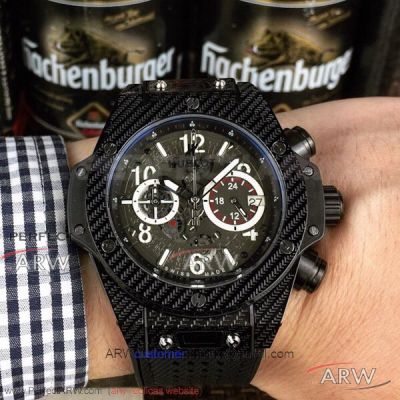 Perfect Replica Hublot Big Bang Unico Carbon Black 45mm Quartz Watch